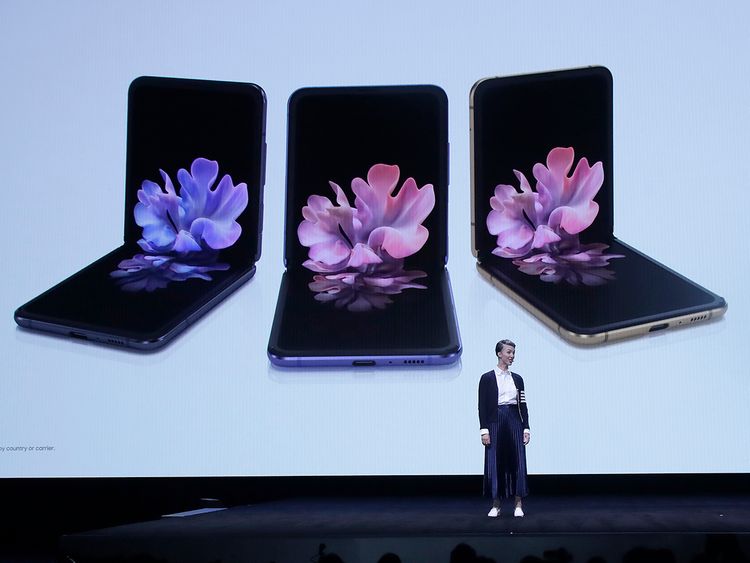 Samsung Unveils Galaxy Z Flip Folding Smartphone Technology Gulf News