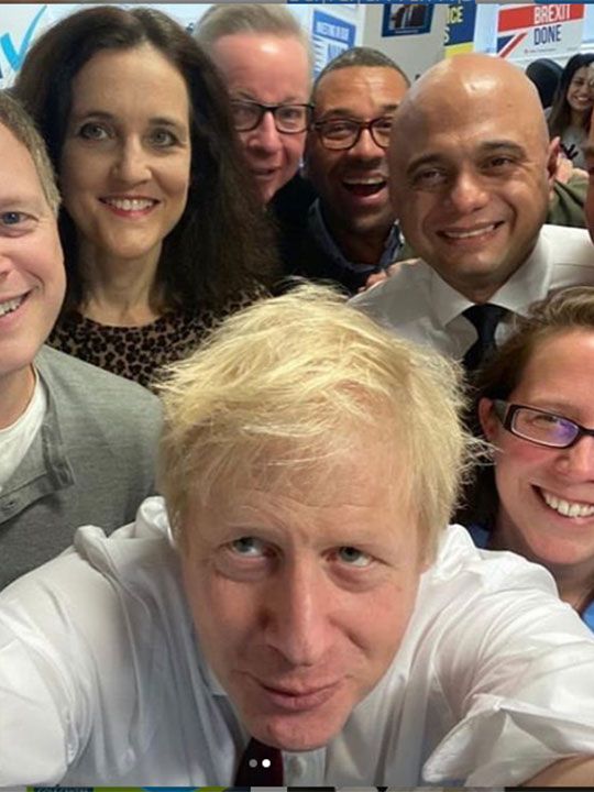 UK Prime Minister Boris Johnson with his cabinet colleagues