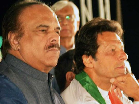 Imran Khan with Naeem-ul-Haq