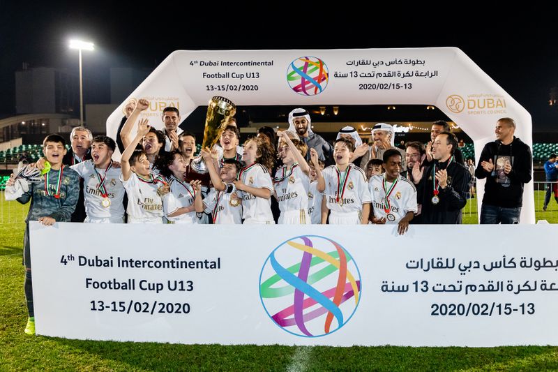 Real Madrid edged Inter Milan on penalties in a thriller at Dubai Sports City on Saturday night to win the Gold Cup at the 4th U13 Dubai Intercontinental Football Cup.