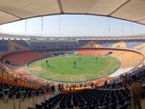  A view of world's largest cricket stadium, the Motera, which will be inaugurated by Prime Minister Narendra Modi and US President Donald Trump during his visit, in Ahmedabad