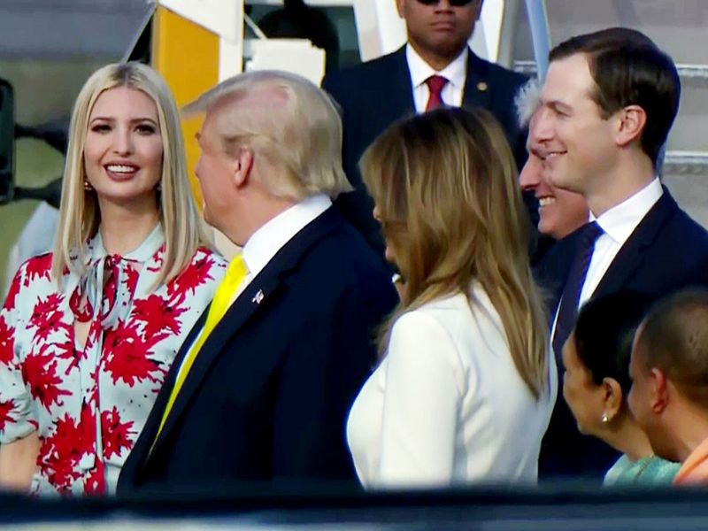 Donald Trump, Melania Trump, and daughter Ivanka Trump