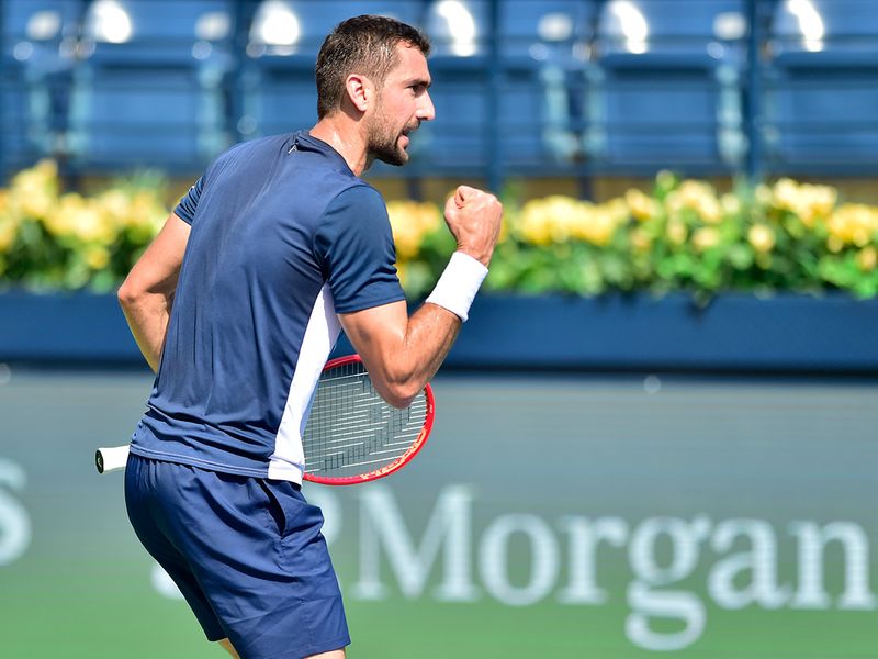 Marin Cilic in action against Benoit Paire at the Dubai Duty Free Tennis Championships on 25th February, 2020. Photo Clint Egbert/Gulf News