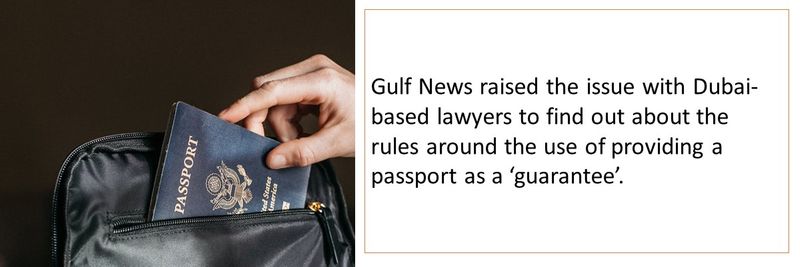 Passport as guarantee