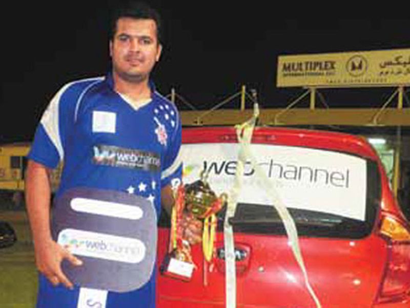 Sharjeel with his Kia Picanto in the UAE