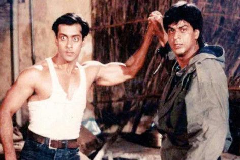 Salman Khan and Shah Rukh Khan in Karan Arjun (1995)-1584702005441