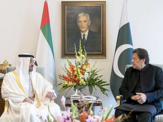 HH Mohammad Bin Zayed with Imran Khan