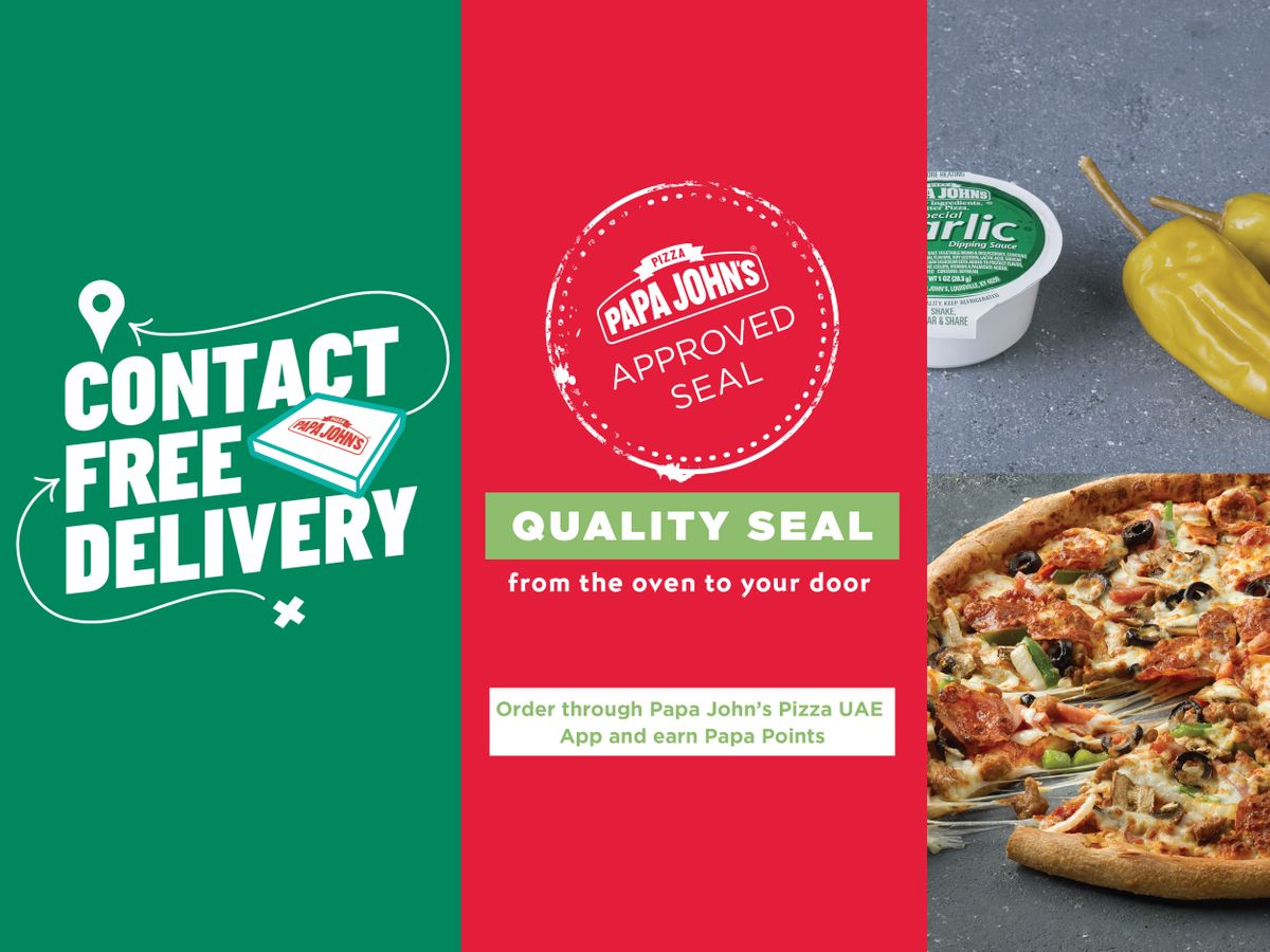 Papa John's UAE contact free delivery