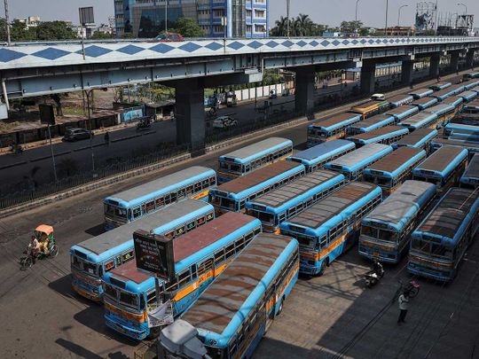 India buses lockdown