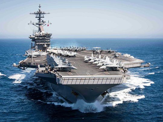 The aircraft carrier USS Theodore Roosevelt 