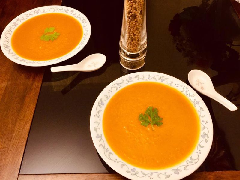 Healthy pumpkin soup
