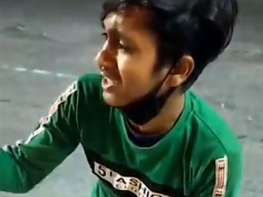 Indian reporter shared a video of this migrant labour found crying on the road in Delhi, India
