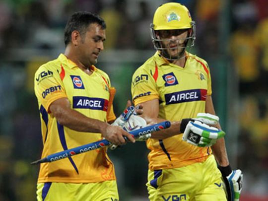 MS Dhoni and Faf Du Plessis for Chennai