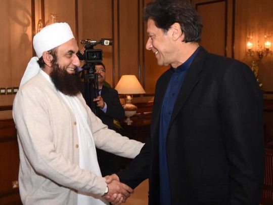 Maulana Tariq Jamil with Imran Khan