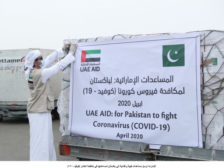 COVID19 UAE sends aid plane containing 14 metric tons of medical and