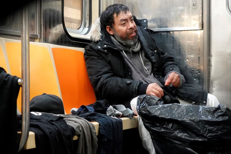 Photos New York S Homeless Flock To Empty Subway Trains News Photos Gulf News