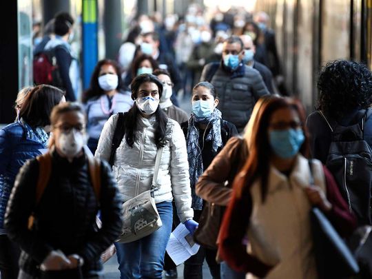 Italy Cadorna face masks lockdown ease railway