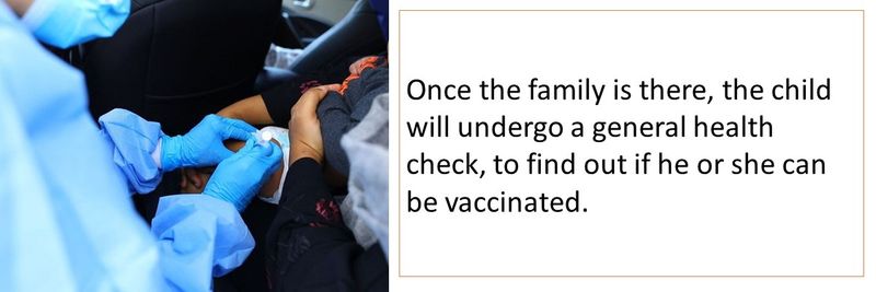Children's vaccination is being offered through a drive-through service in the UAE