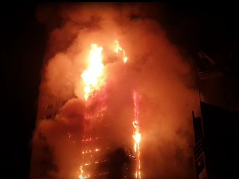 Fire in Sharjah residential tower