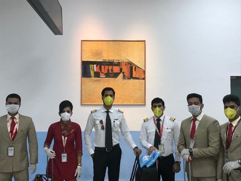 Crew at Dubai Airport