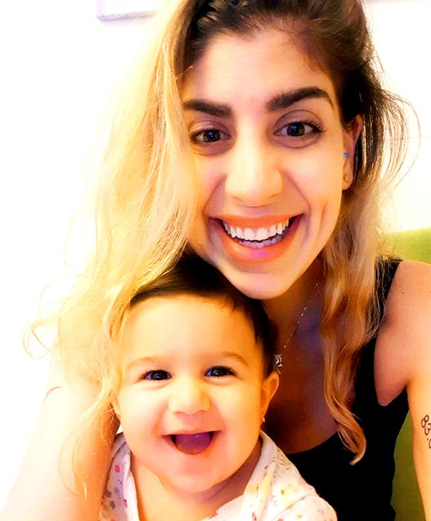 Reem Yousef with nine-month-old Relle