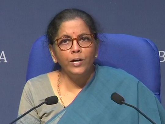 finance minister Nirmala Sitharaman 