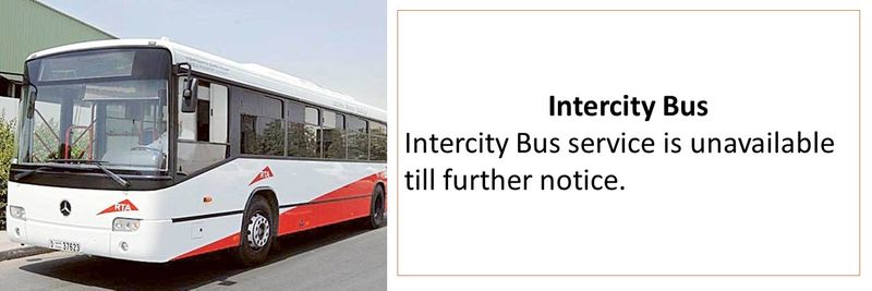 Intercity Bus Intercity Bus service is unavailable till further notice.