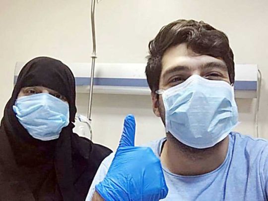 Dr Omar Hafez and his mother Saudi doctor
