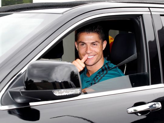 Juventus star Cristiano Ronaldo turns up for training