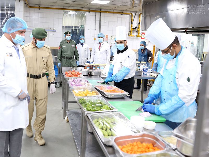 Kitchen hygiene is rigously monitored anyway but even more so due to coronavirus precautions at Dubai Central Jail