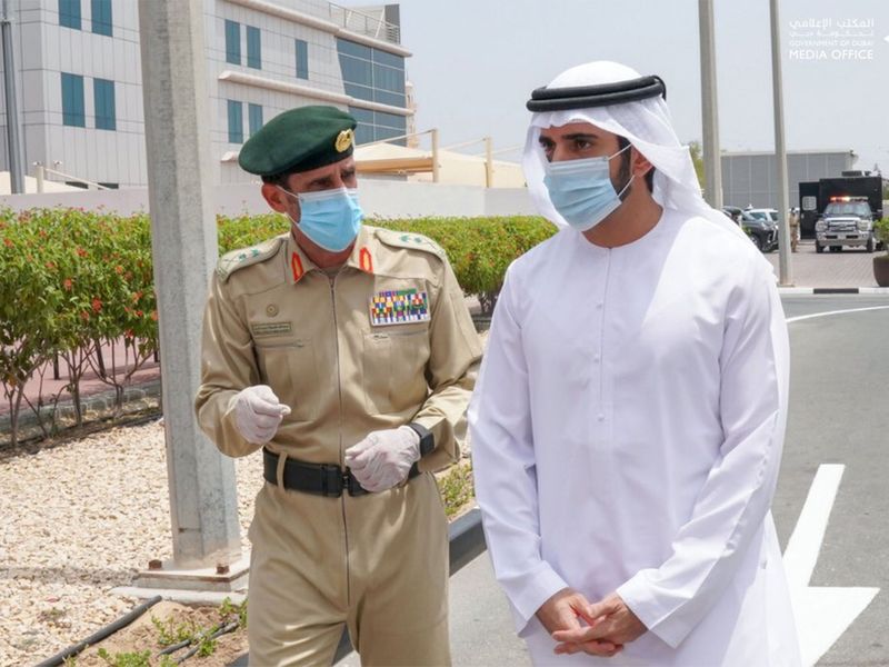 Sheikh Hamdan visits Dubai's frontline heroes 