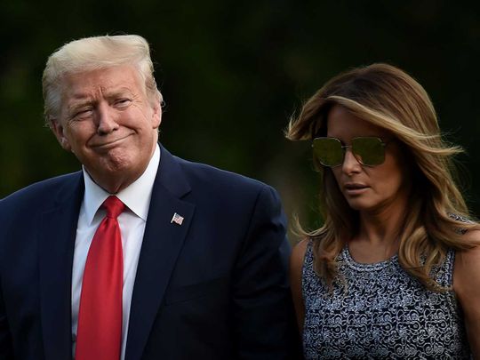 US President Donald Trump and First Lady Melania Trump