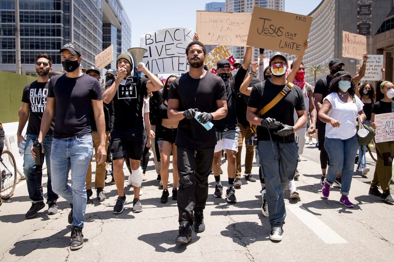 Michael B Jordan sends out a powerful message at anti-racism protest ...