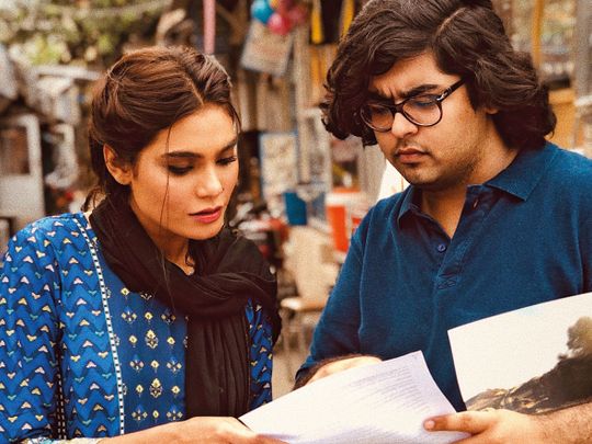 Zara Abid with director Ahmad Sarym