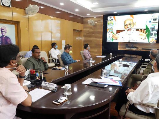 Chief Minister of Jharkhand Hemant Soren Modi video conference