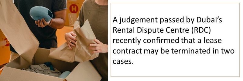 Rent contract can be terminated