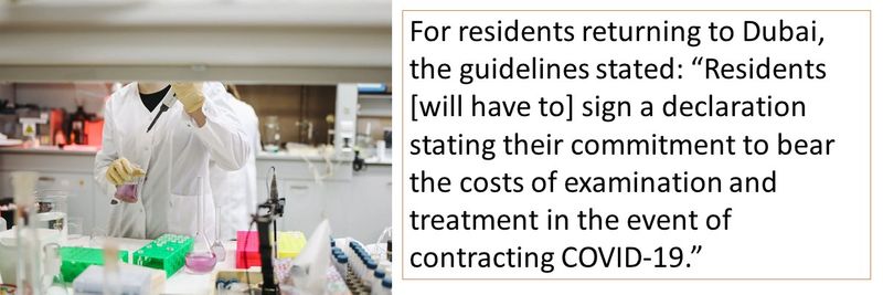 Residents returning to Dubai - who pays for COVID-19 testing and treatment?
