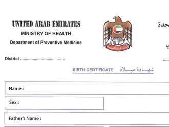 Making changes to UAE birth certificate