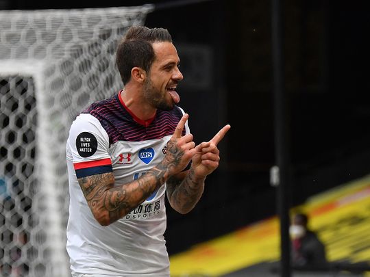 Southampton's Danny Ings celebrates after scoring his second goal against Watford