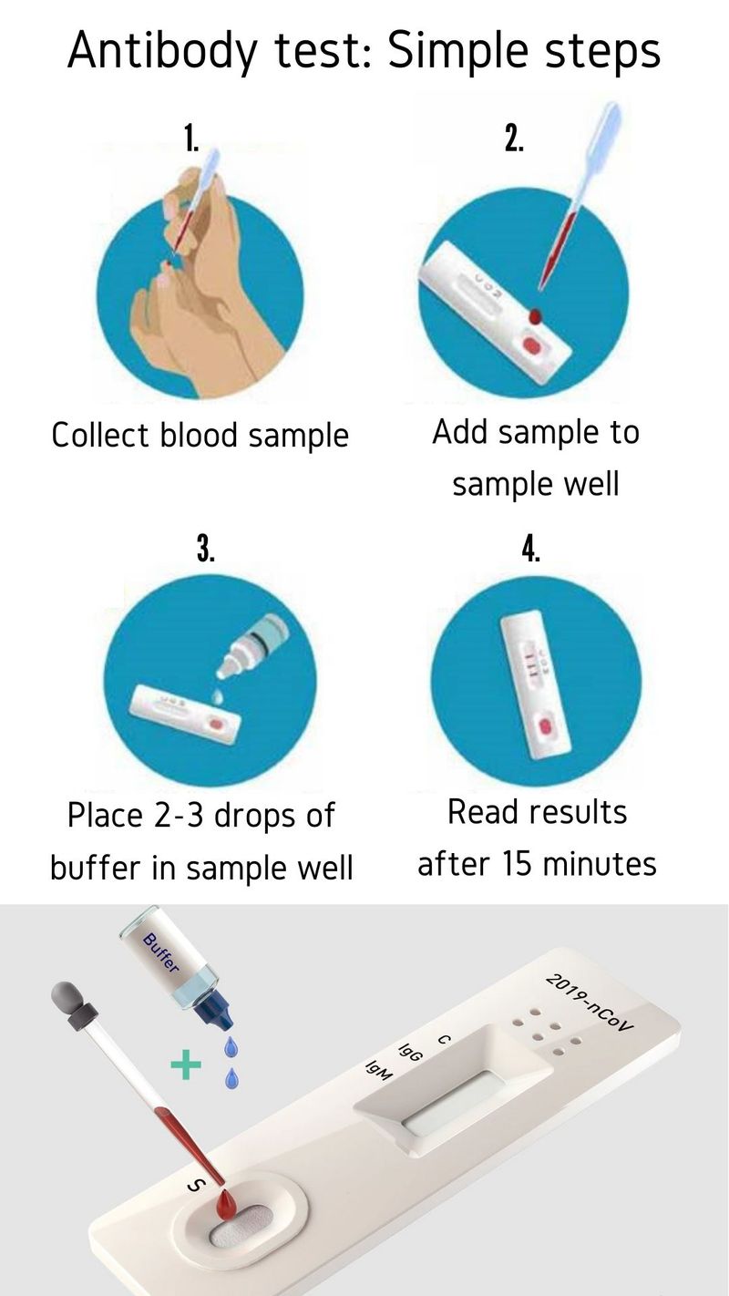 Antibody test steps