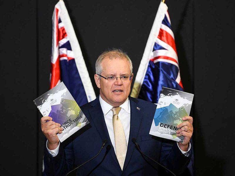 Australia's Prime Minister Scott Morrison 2020 Defence Strategic Update