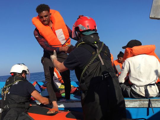 'I'm going to jump': Tensions running high on migrant rescue ship - Gulf News