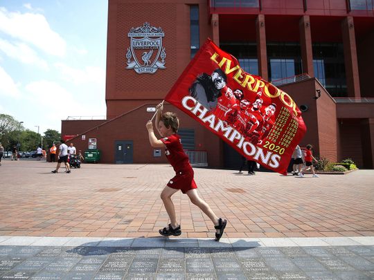Liverpool fans young and old are celebrating a first Premier League title