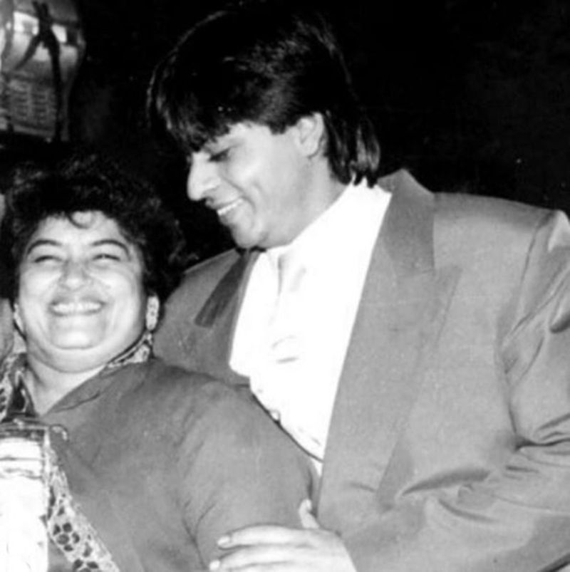 Saroj Khan with Shah Rukh Khan