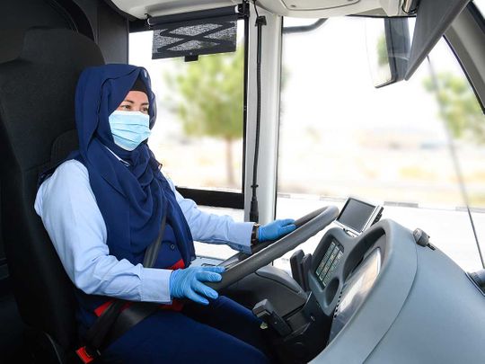 female bus driver
