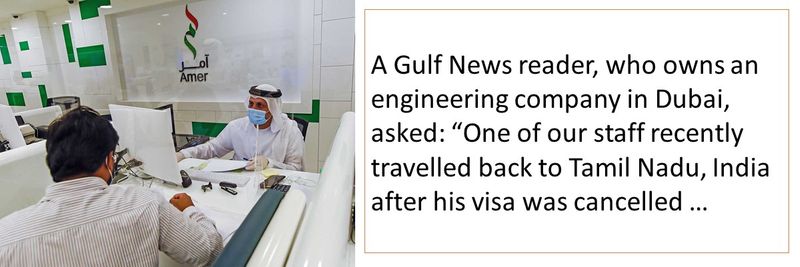 Fined for cancelled visa