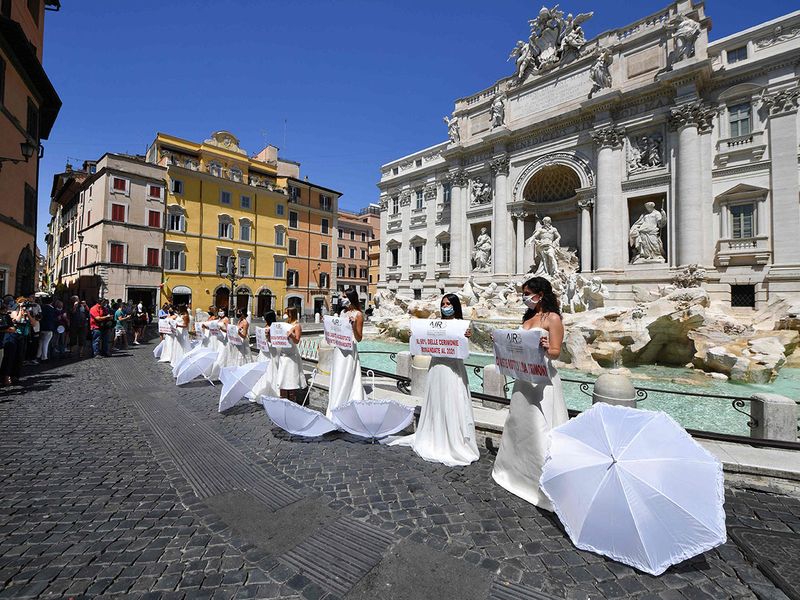 Italy wedding protest
