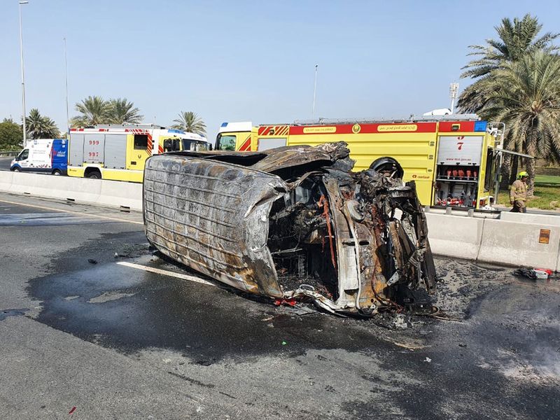 Two died, 12 were injured in Sunday's crash on Sheikh Zayed Road 