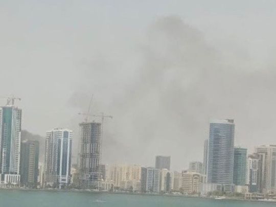 A fire broke out at building under construction in Sharjah