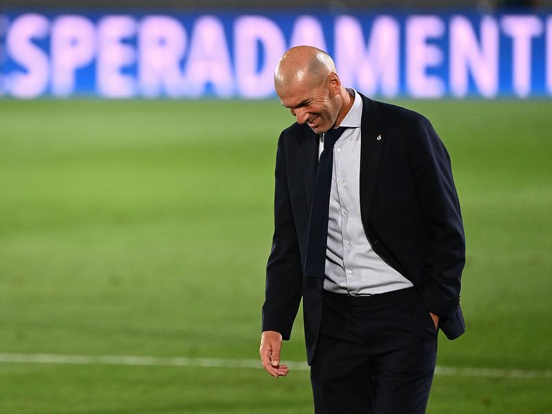 Real Madrid Zinedine Zidane is on top of La Liga